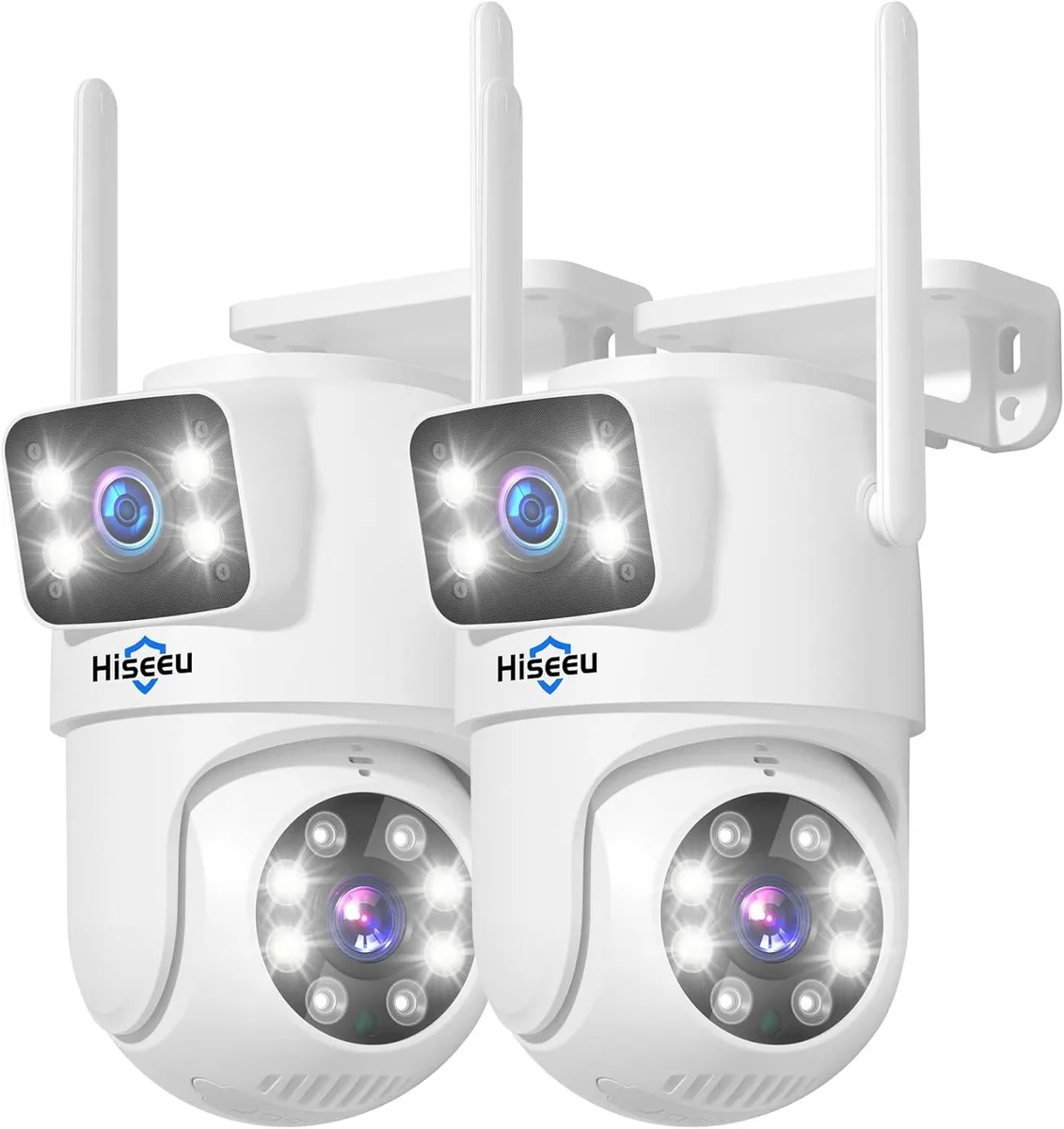 WUQ WUQ 2-Pack Dual Lens PTZ Security Camera 360° View 2.4/5G WiFi IP65 60ft Range 2024 — product photo