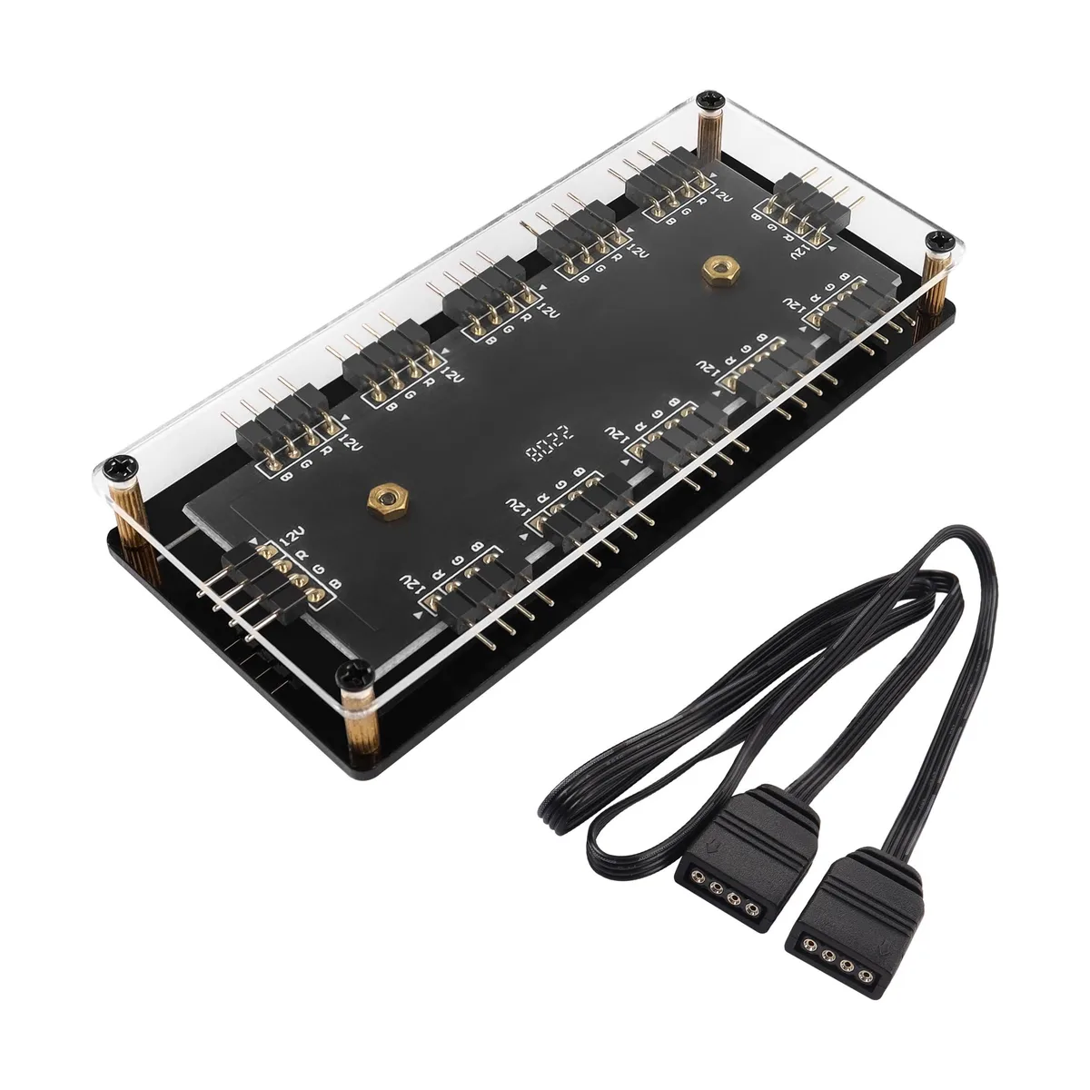 Vszerda Vszerda 12V 4Pin RGB LED Splitter 1 to 10 with 50CM Extension Cable — product photo