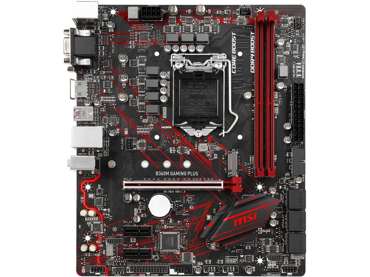 MSI MSI B360M Gaming Plus Intel B360 LGA 1151 MicroATX motherboard — product photo