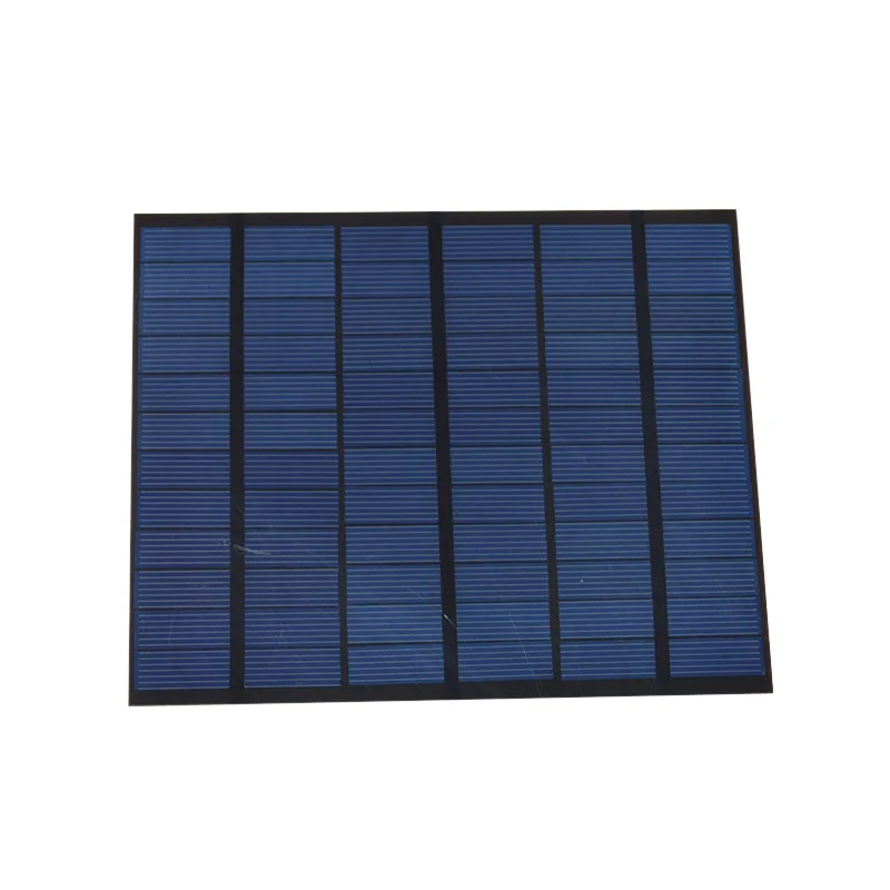 Blue rectangular polycrystalline solar panel 165 by 135 millimetres with silver busbars
