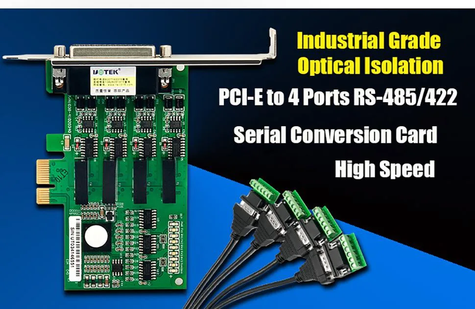 UOTEK UOTEK UT-794I 4-Port RS-422/485 PCIe Serial Card DR44 — product photo