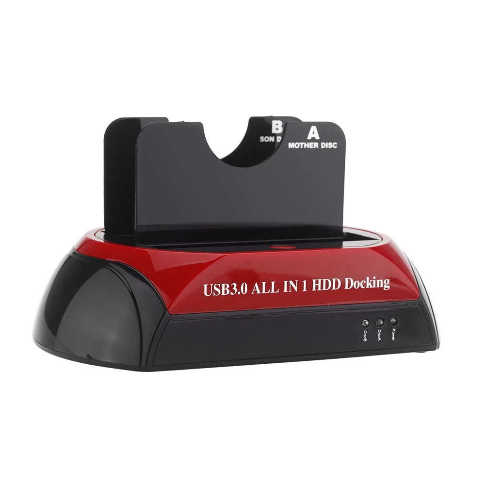 TOMOTOP TOMOTOP All-in-One HDD Docking Station Dual 2.5"/3.5" IDE SATA USB 3.0/2.0 US Plug — product photo