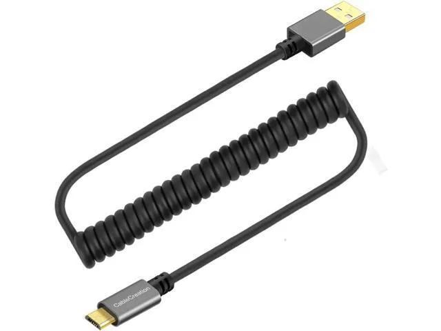 ORVIX ORVIX Coiled USB 2.0 A to Micro USB Cable 17cm to 1.2m Space Gray — product photo