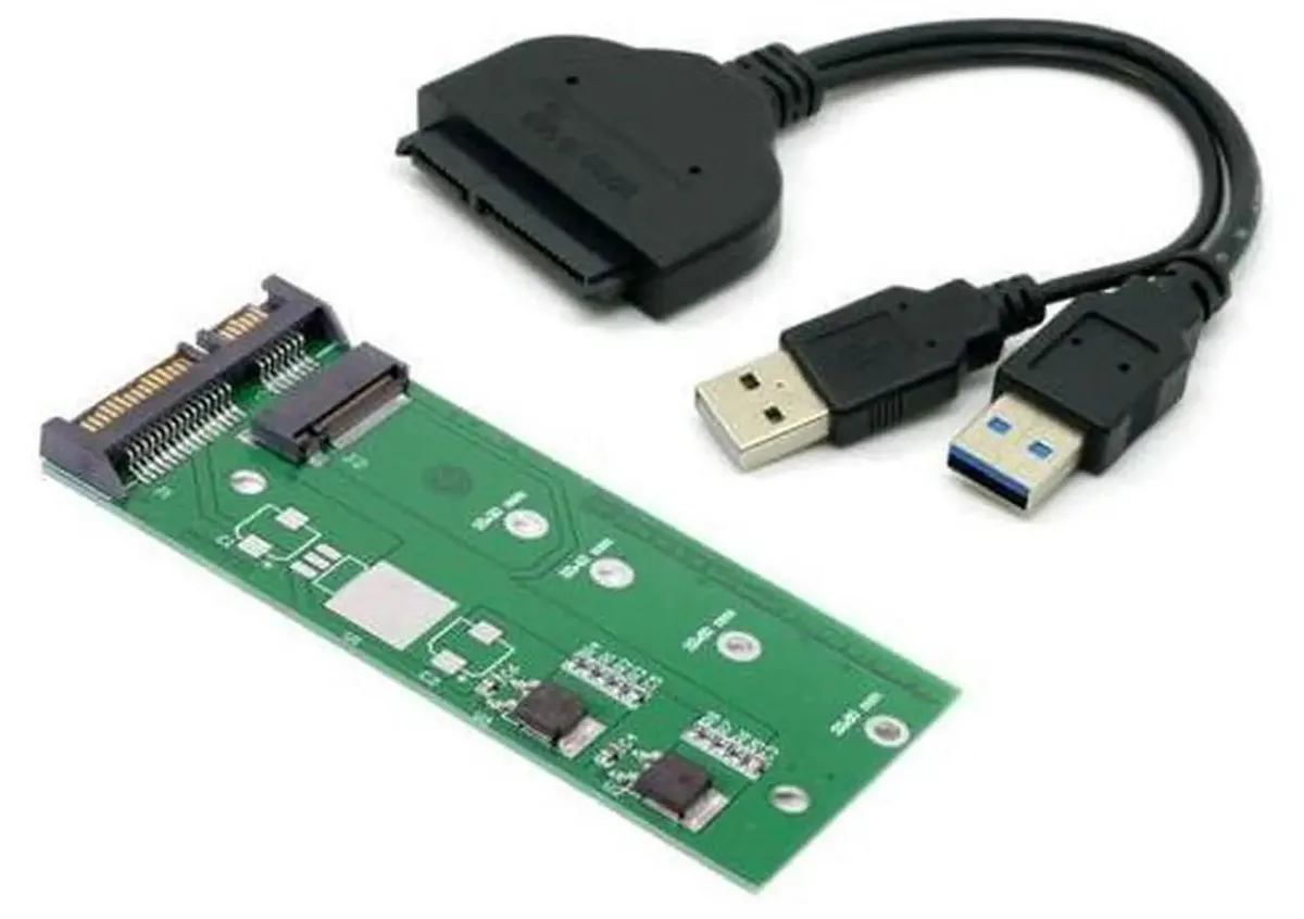 SMUGDESK SMUGDESK M.2 NGFF B/MKey SATA SSD to 2.5" SATA Hard Disk Adapter with USB 3.0 Cable — product photo