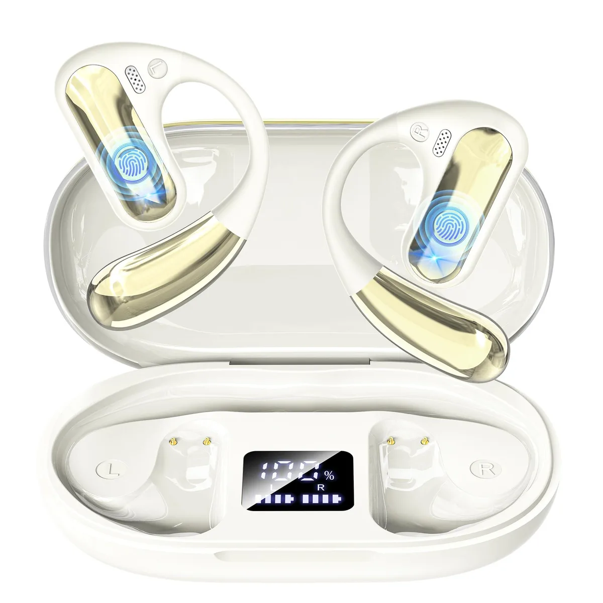  CoolJumper Q28-K Open Ear Bluetooth 5.4 Headphones Khaki — product photo