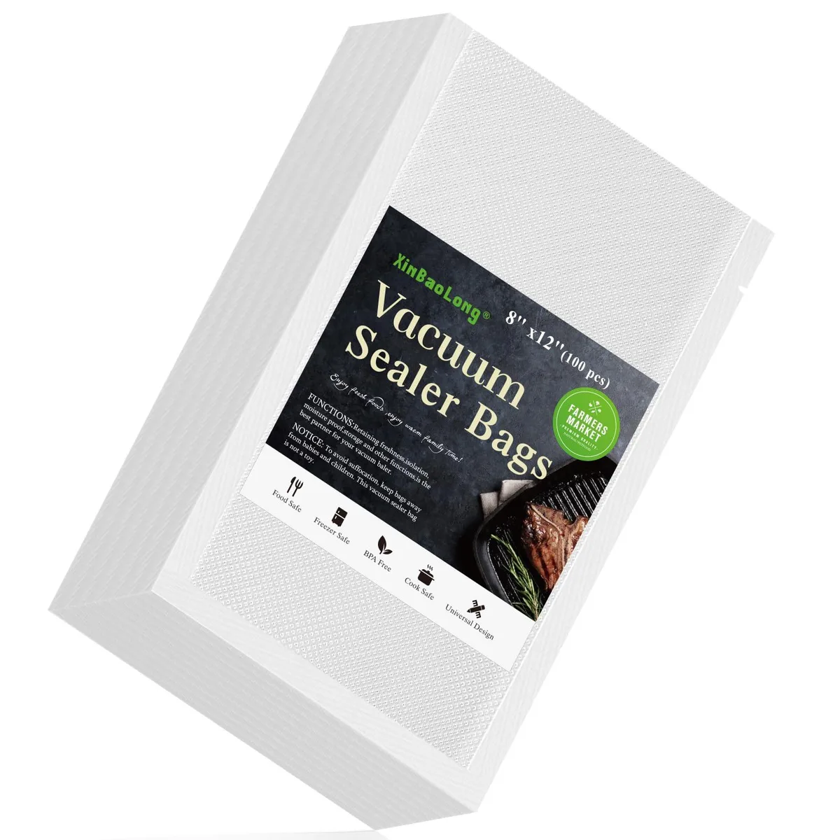  FoodSaver Vacuum Sealer Bags 8" x 12" 100 Pcs — product photo