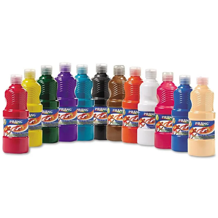 Prang Prang Ready-to-Use Tempera Paint 12 Assorted Colors 16 oz 12/Pack craft painting — product photo