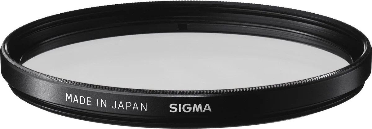 Sigma 72mm WR UV filter, slim circular glass with black metal ring
