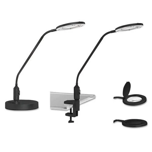 Alera Alera ALELEDM765B Desktop LED Magnifier Lamp 19" High Black Office Furniture — product photo