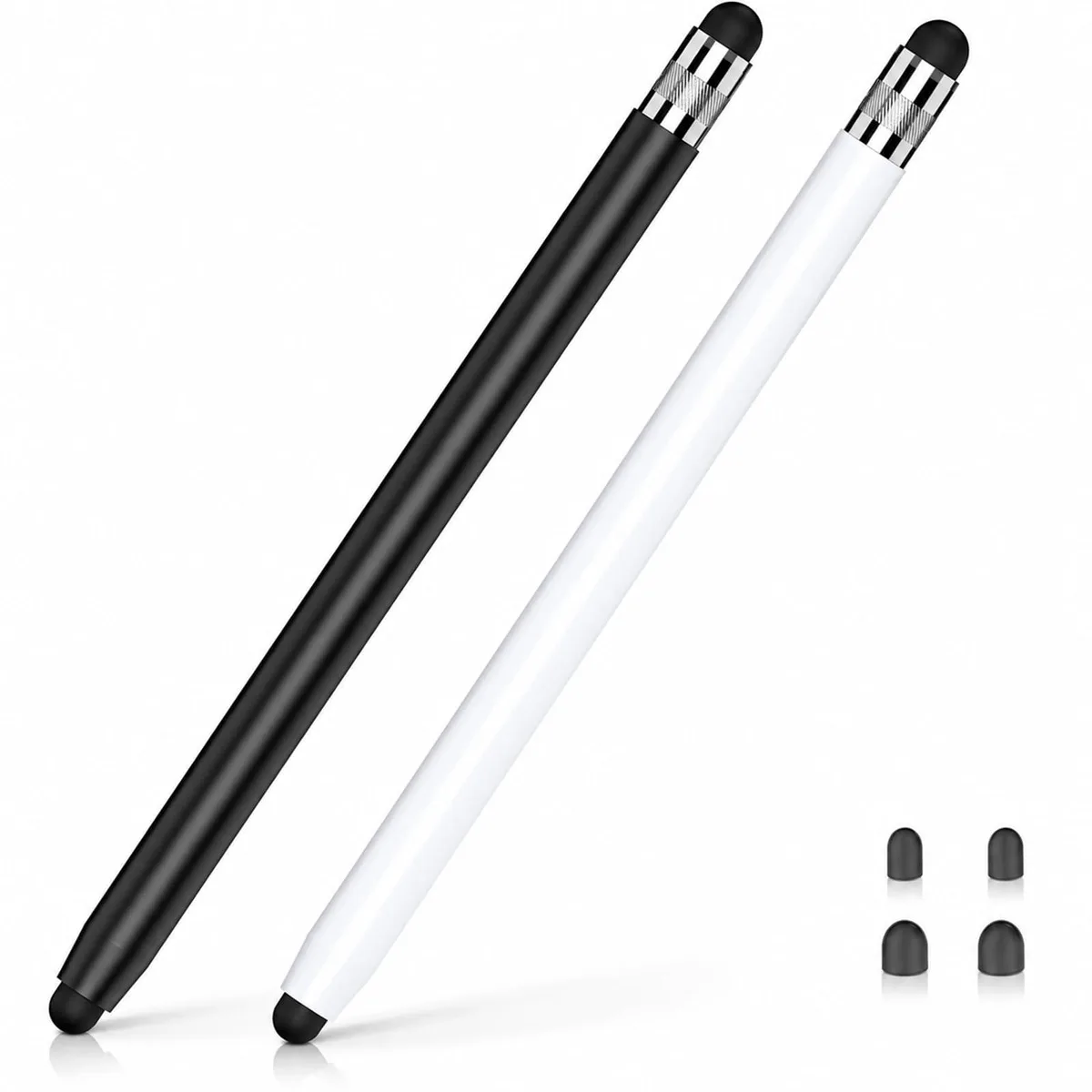 HATOKU Stylus ID732 dual-tip 2-pack black white — product photo