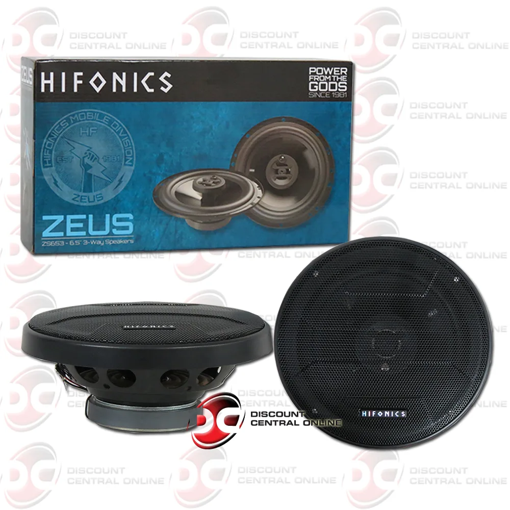 hifonics hifonics ZS653 Zeus 6.5" 3-way car speaker 300 watts — product photo