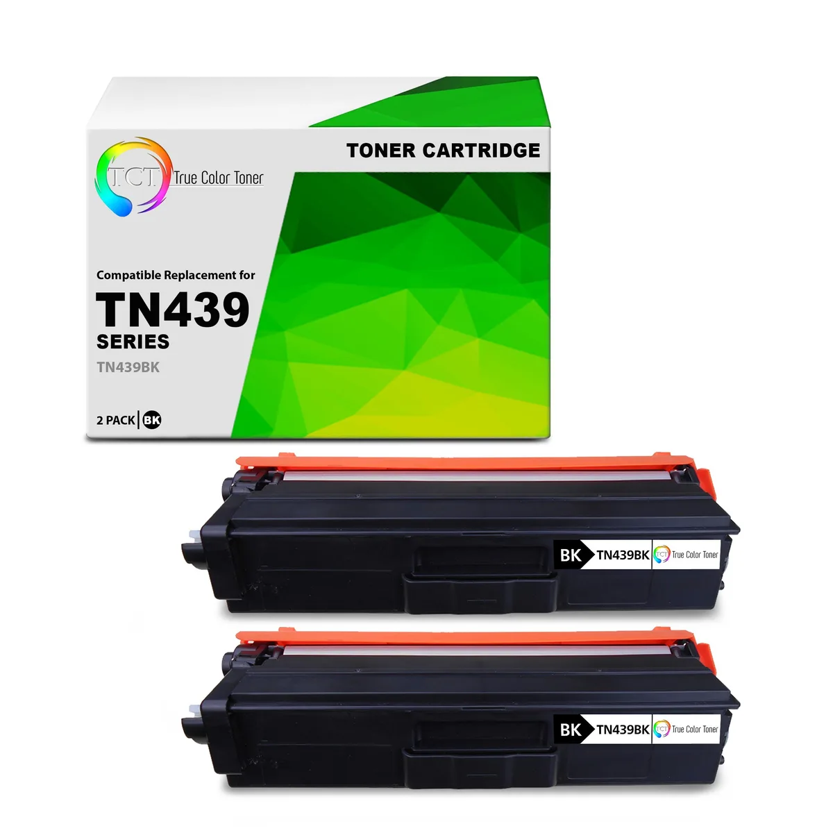 TCT TCT TN439K Black Toner Cartridge 2 Pack 9000 Pages — product photo