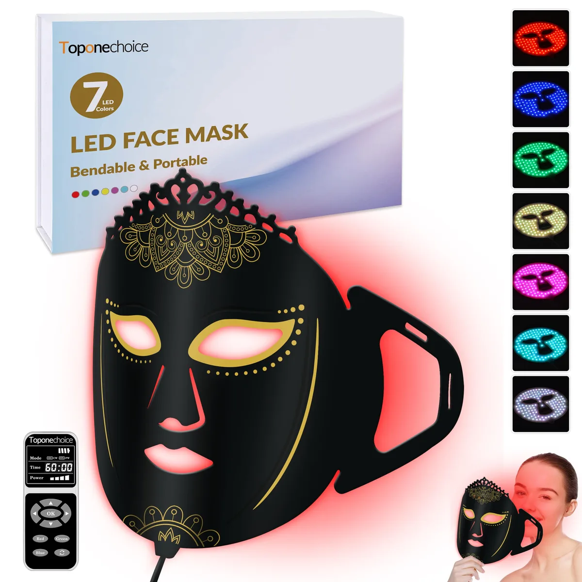ZJKC ZJKC FT02-903 7-Color 360 LED Skin Care Mask — product photo