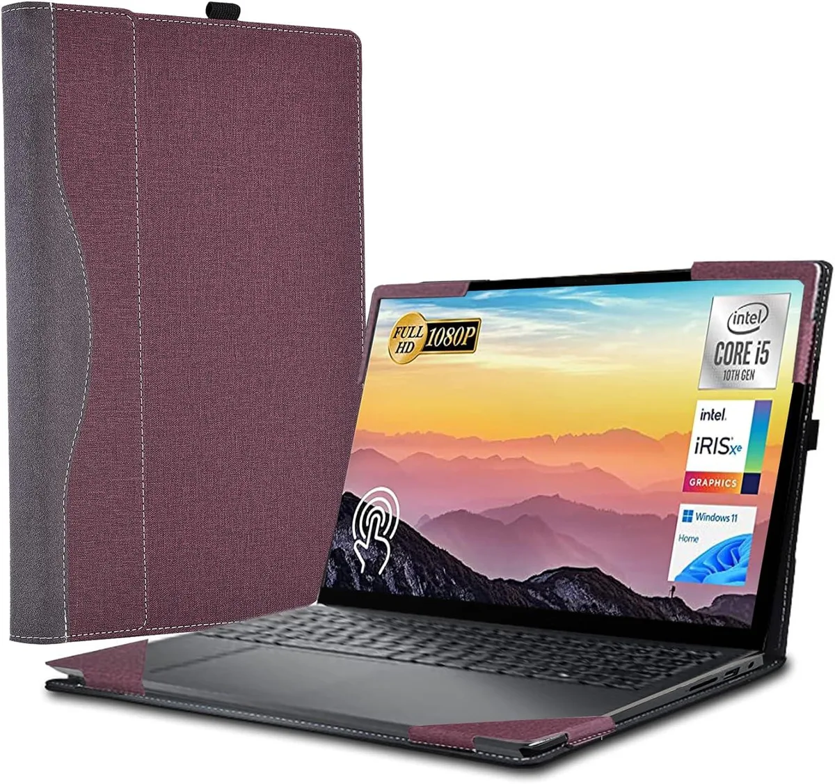 BONAEVER BONAEVER 15.6" Hard Case Wine Red Dell Inspiron 3000/3535/3530/3520/3510/3515/3511 Vostro 3530/3520/3510/3515 — product photo