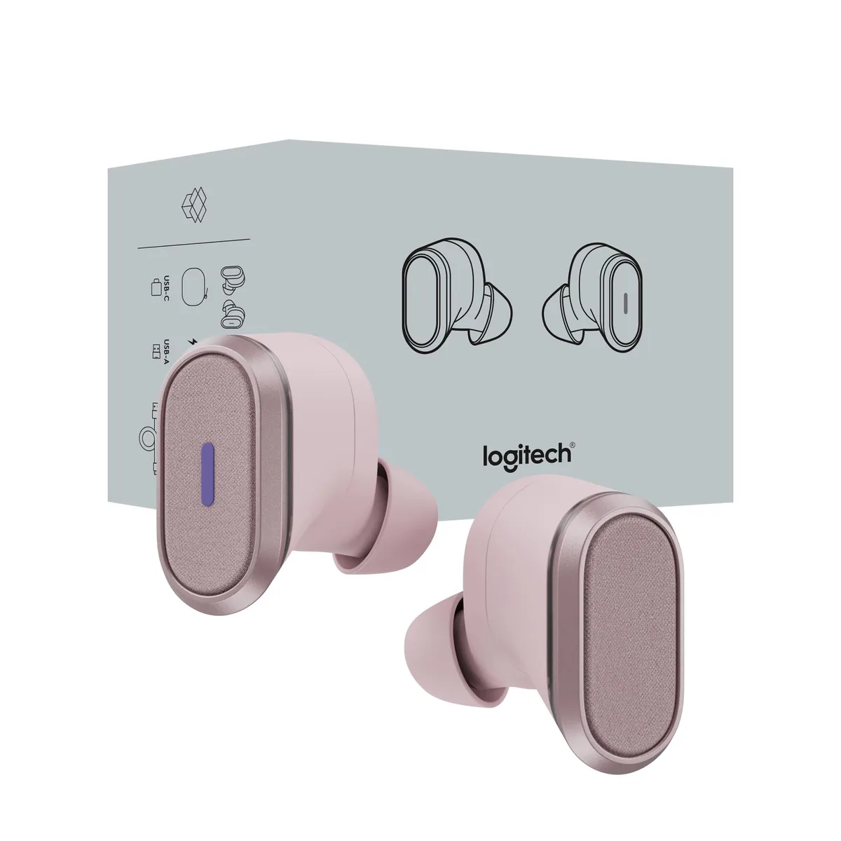 Rose true wireless earbuds with charging case