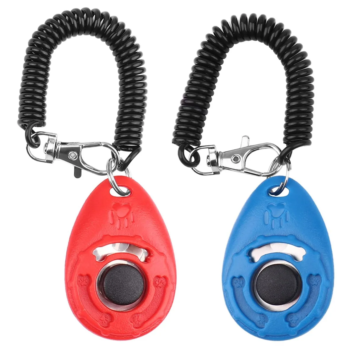  PAW Pet Training Clicker 2-Pack Red Blue with Wrist Strap — product photo