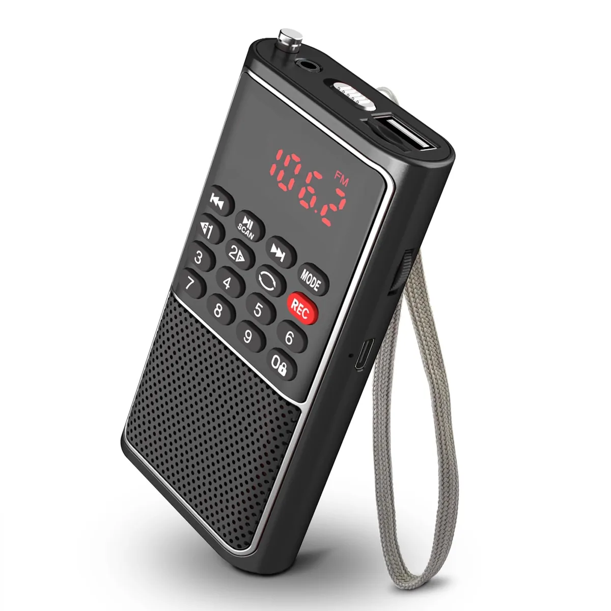  BOESPATR B01 Mini FM Radio MP3 Player 700 mAh 93 g — product photo