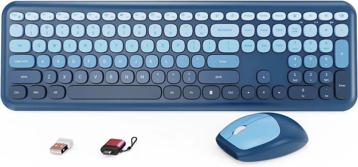 TUKO TUKO HotFox Wireless Keyboard & Mouse Combo Blue 2.4 GHz 10 m 13 Hotkeys — product photo