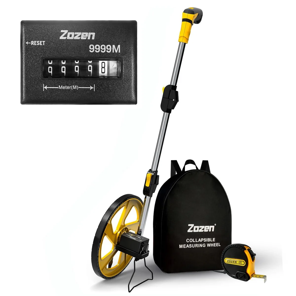 Zozen Measuring Wheel 30 cm 9999 m Foldable 40 cm 100 cm with Bag — product photo