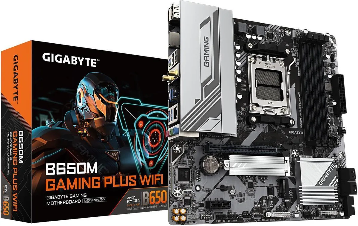 GIGABYTE GIGABYTE B650M GAMING PLUS WIFI AM5 LGA 1718 AMD motherboard — product photo