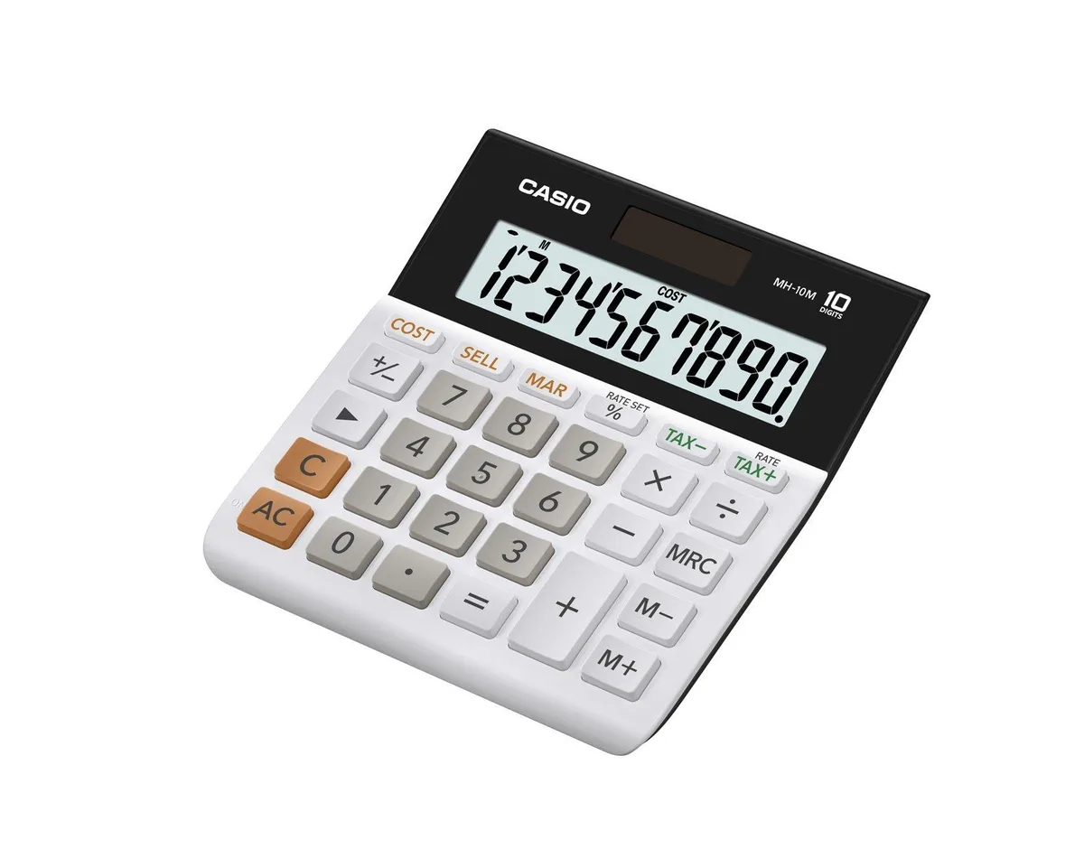  MH-10M Desktop Calculator 10-Digit Display Cost Sell Margin Tax Functions — product photo