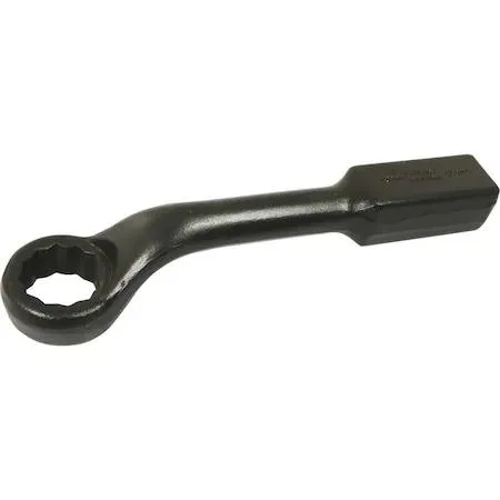 Gray Tools 43mm 12-point striking face box wrench with 45-degree offset head and black oxide finish