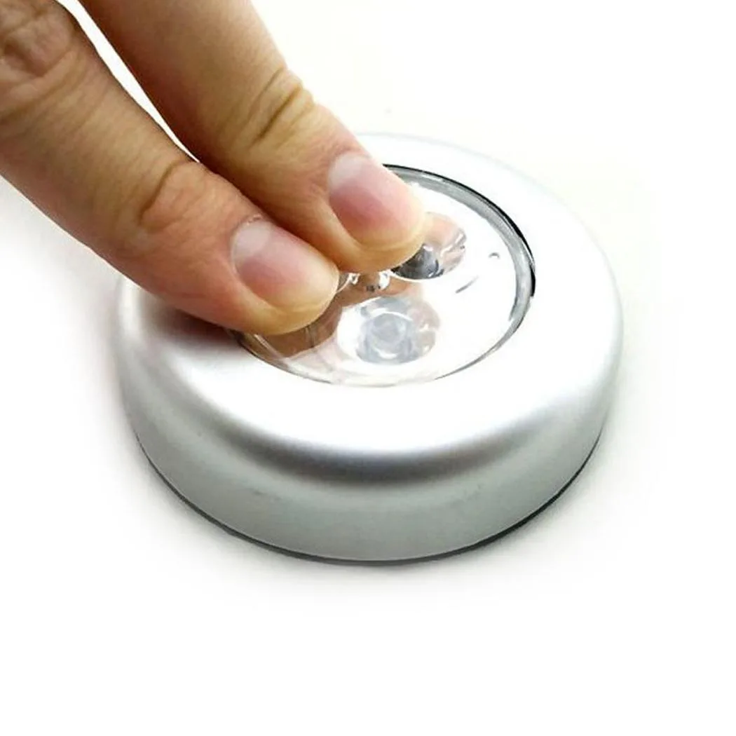 Ontel Ontel SNC-MC12 LED Stick 'N' Click Lights Set of 3 Silver — product photo