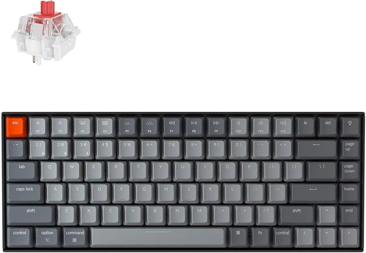 TUKO TUKO 75% Bluetooth 5.1 Mechanical Gaming Keyboard White LED Red Switch 84-Key — product photo