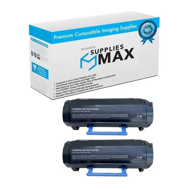 SuppliesMax SuppliesMax Compatible Dell 2HY2830 Black High Yield Toner Cartridge 2 Pack 8500 Pages — product photo