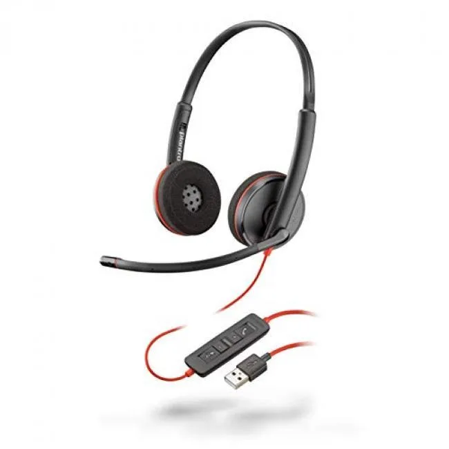 POLY POLY 80S02A6 Blackwire C3220 Stereo On-Ear Headset USB-A Black — product photo
