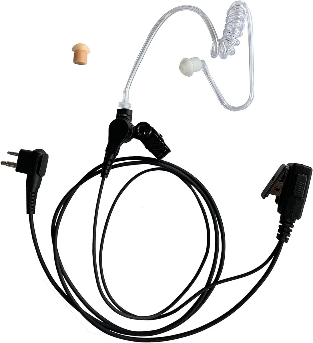 usbroway usbroway Acoustic Tube Surveillance Headset Earpiece 2-pin Motorola two-way radio — product photo