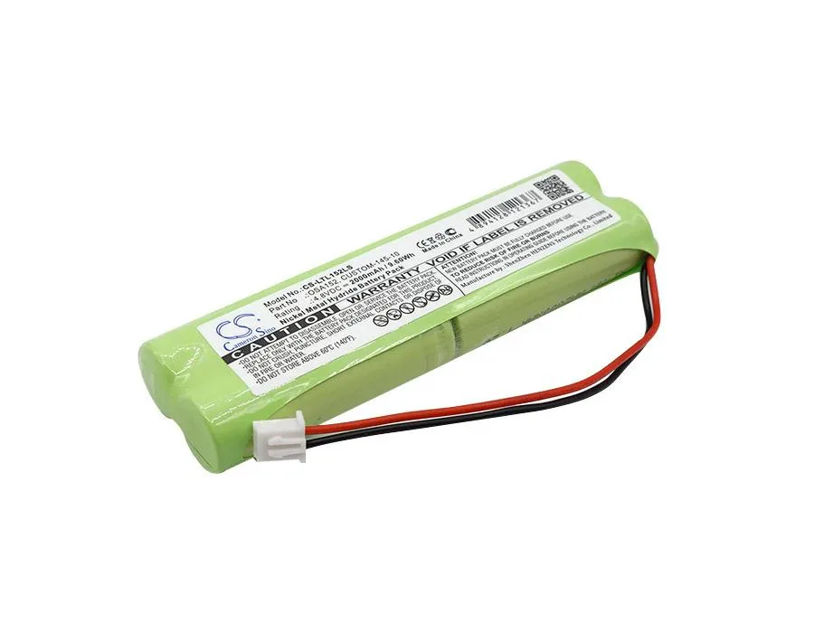Rectangular green battery pack with white label showing Cameron Sino branding and 2000mAh 9.60Wh rating