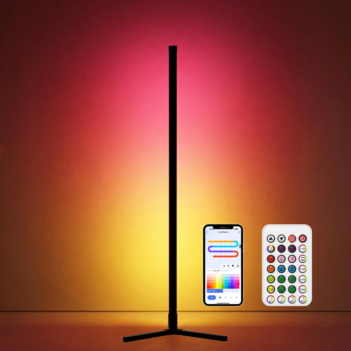 Boost Lighting, Inc. Boost Lighting FLA41RGBRA1 41" RGBICW Floor Lamp 16 Modes — product photo
