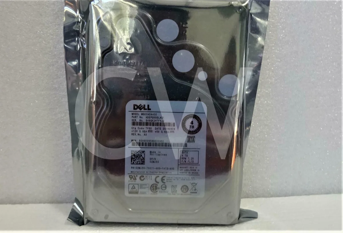 DELL DELL 2MJ55 02MJ55 4TB 7.2K 6G 3.5in SATA internal hard drive MG03ACA400 — product photo
