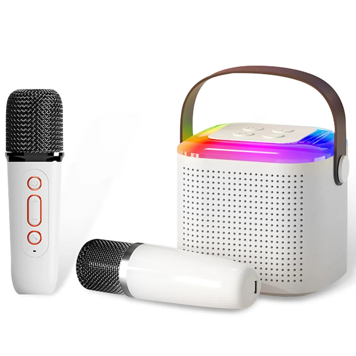 TI-SMART TI-SMART drone White 10h 2 wireless mics Bluetooth LED lights — product photo