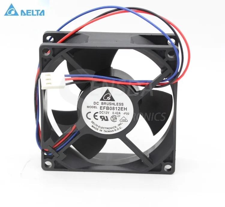 SXDOOL SXDOOL EFB0812EH-F00 80 mm 12 V 0.42 A 3-pin case fan — product photo