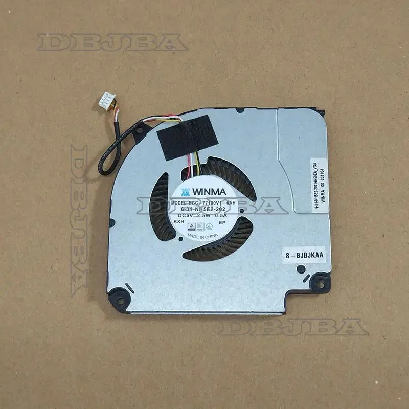 Small black laptop GPU cooling fan with wire connector