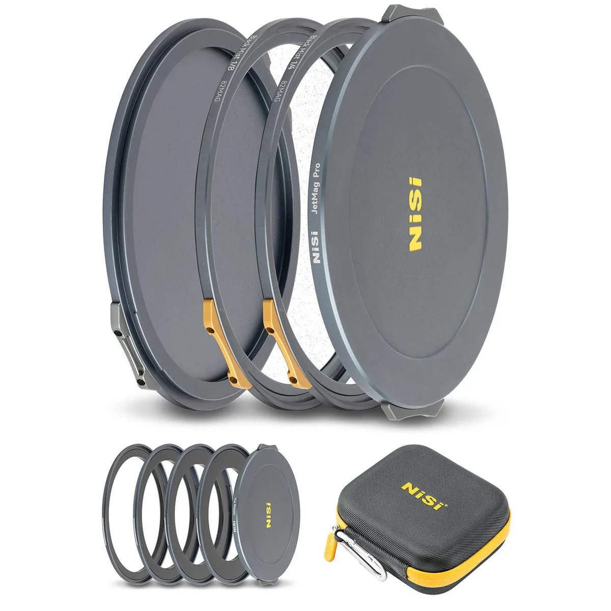 Nisi Nisi JetMag Pro 82MAG Black Mist 1/4 & 1/8 Filter Kit with 4 Adapter Rings 67 72 77 82 — product photo