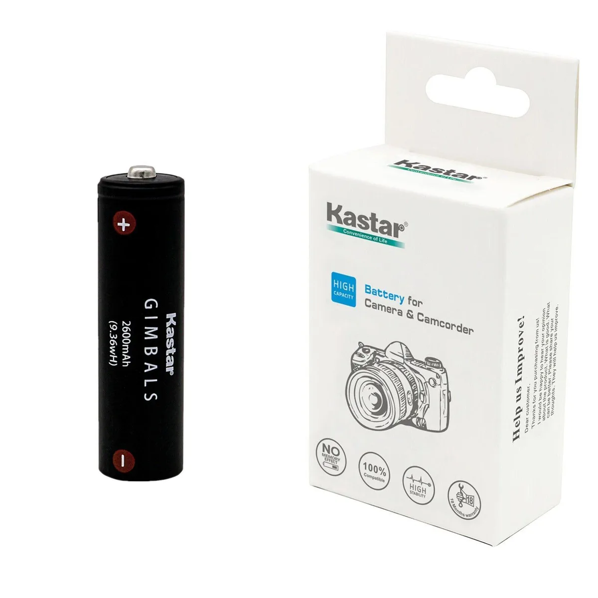 Kastar Kastar GMB1865 camera battery 2600mAh 3.7V 1-pack — product photo
