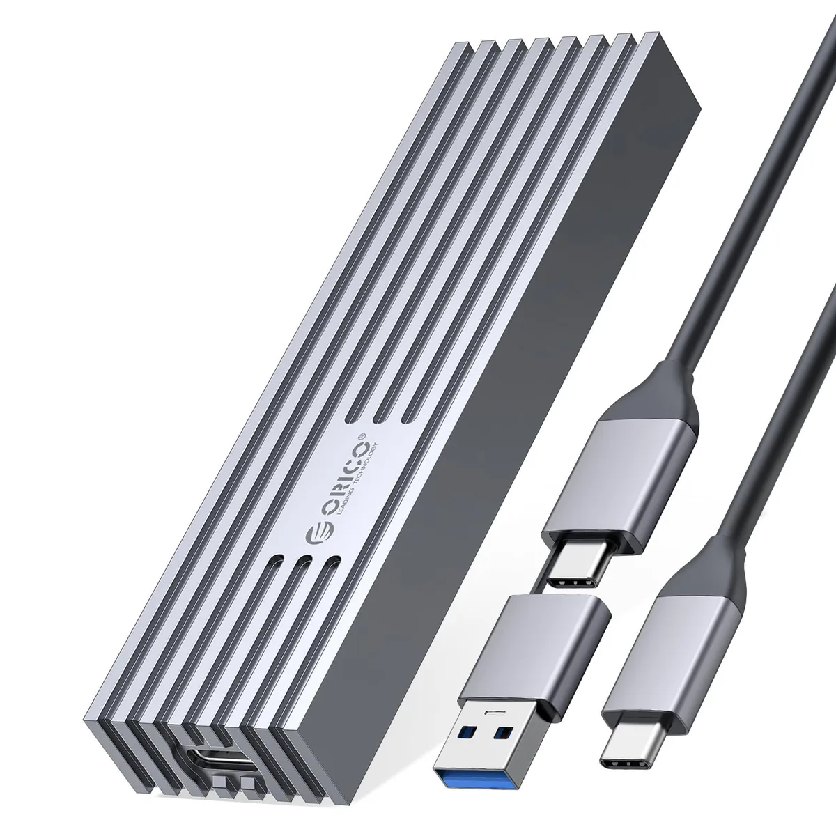 Orico Orico M.2 SATA NGFF SSD Enclosure USB-C 6Gbps Gray — product photo