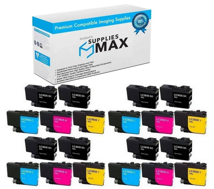 SuppliesMax SuppliesMax LC-3035-8BK4CMY Ultra High Yield Inkjet Combo Pack — product photo