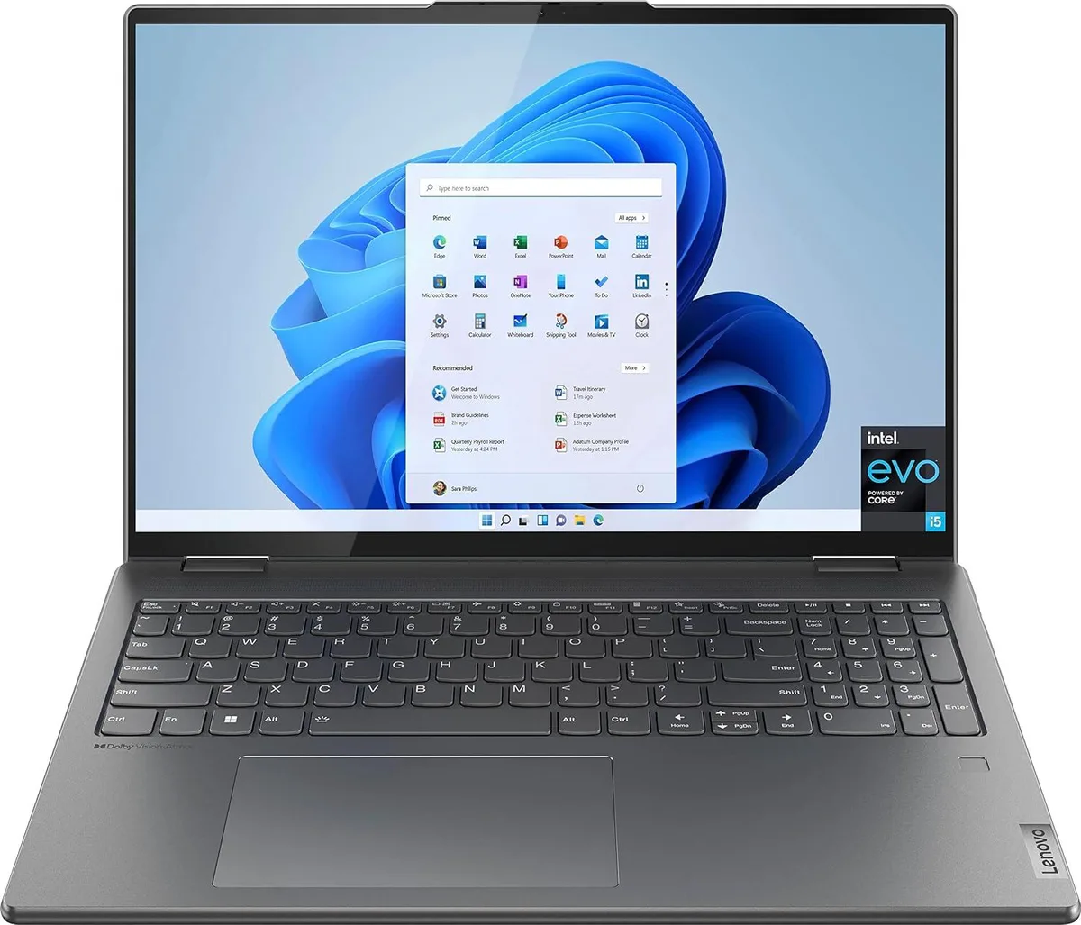 Lenovo Lenovo Yoga 7i 2-in-1 16" 2.5K Touch i5-1240P 8GB 256GB Gray — product photo