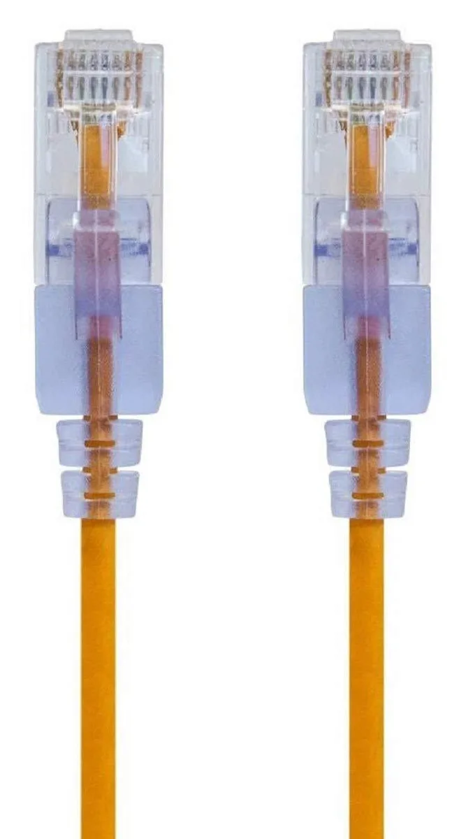  Monoprice Cat6A SlimRun 30AWG Ethernet Cable Yellow 1ft 10 Pack — product photo