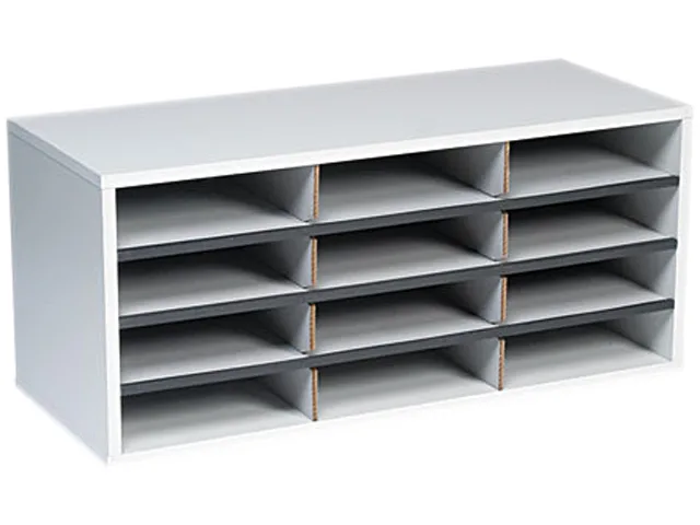 FELLOWES FELLOWES 25004 literature holder, 12 compartments, dove grey — product photo