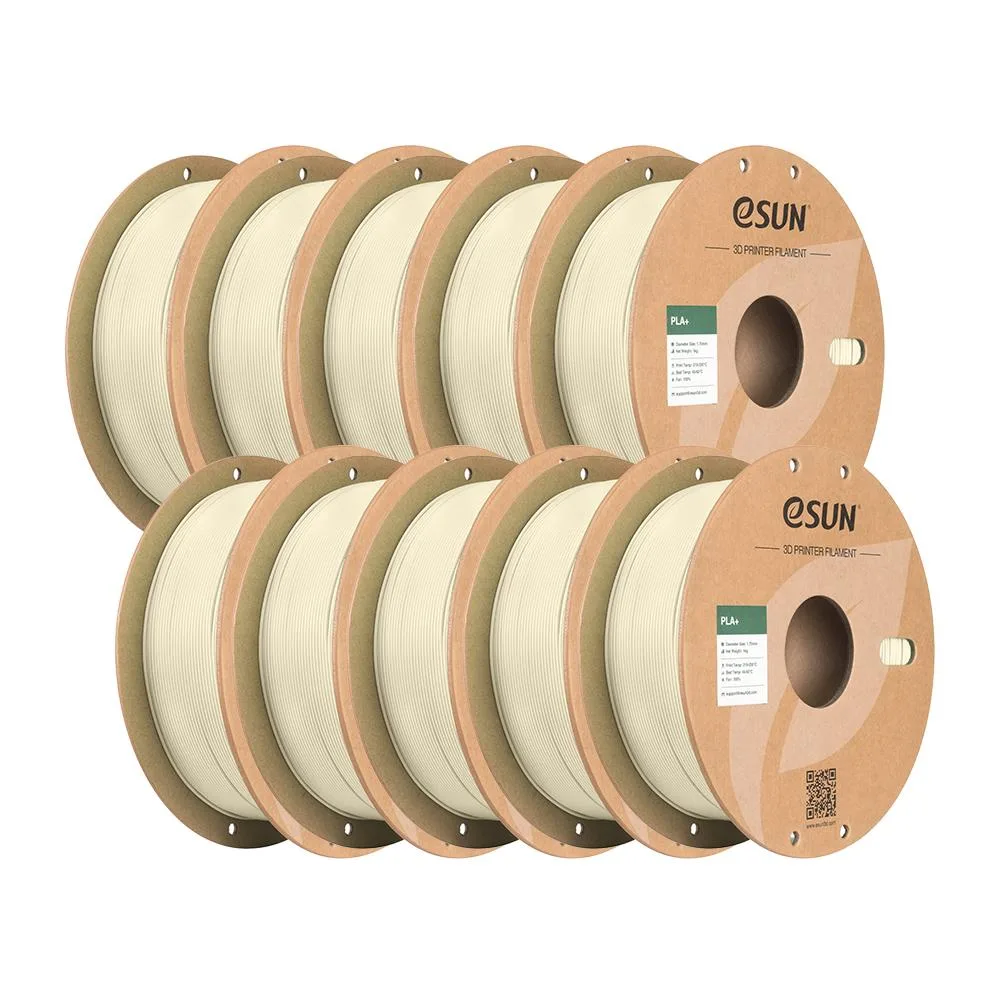 eSUN eSUN PLA+ Filament 1.75 mm Bone White 10 × 1 kg — product photo