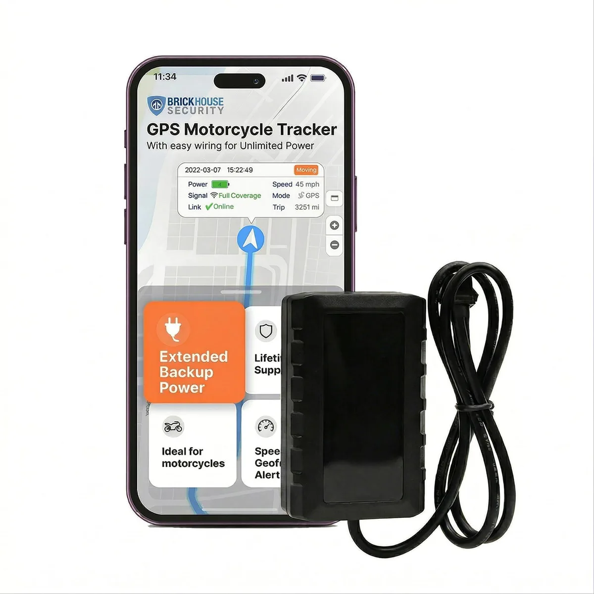 Garmin GPS Tracker Hardwired 4G IP67 Motorcycles ATVs Watercraft — product photo