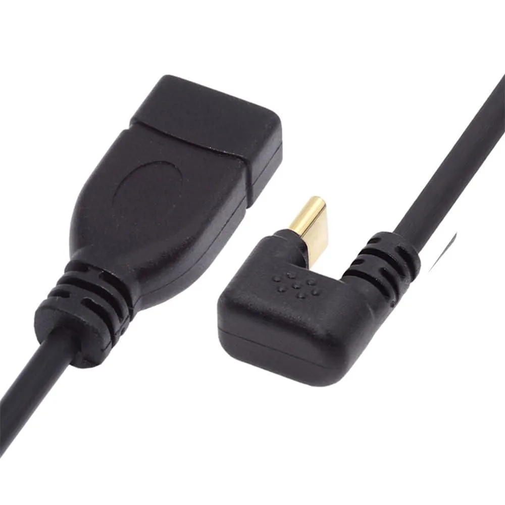 Fervit Fervit USB-C 3.1 Male to USB 3.0-A Female 10Gbps Angled OTG Cable — product photo