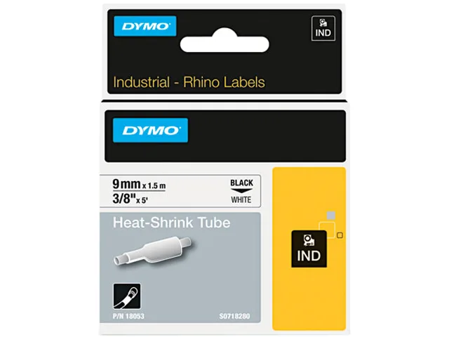 DYMO DYMO 18053 Heat Shrink Tube 0.37" x 60" White pos accessory — product photo