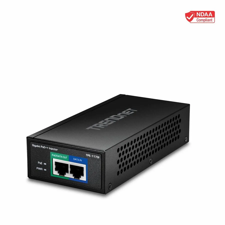 TRENDnet TRENDnet TPE-117GI Gigabit Ultra PoE+ Injector 60W — product photo