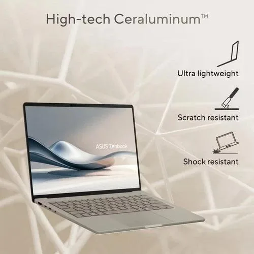 ASUS ASUS Zenbook A14 14" FHD+ OLED Laptop Snapdragon X Plus 16GB 512GB Zabriskie Beige — product photo